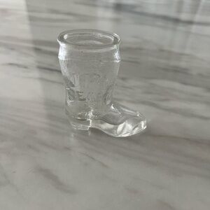 Vintage glass boot